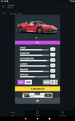 Car Tracker for ForzaHorizon 5 android App screenshot 2